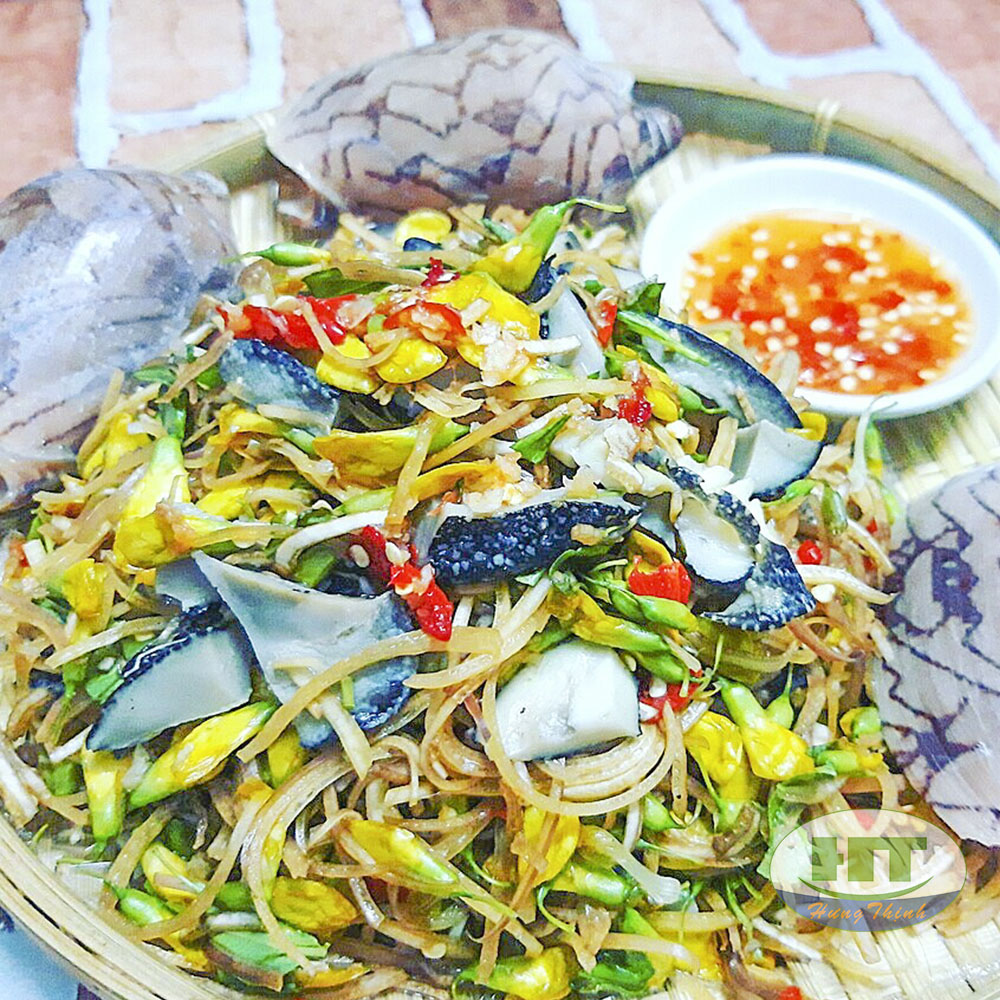 gỏi ốc giác bông điên điển